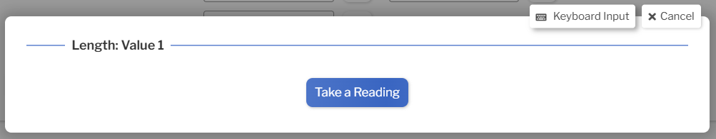 Serial Overlay showing button to take a reading Serial Overlay showing button to take a reading