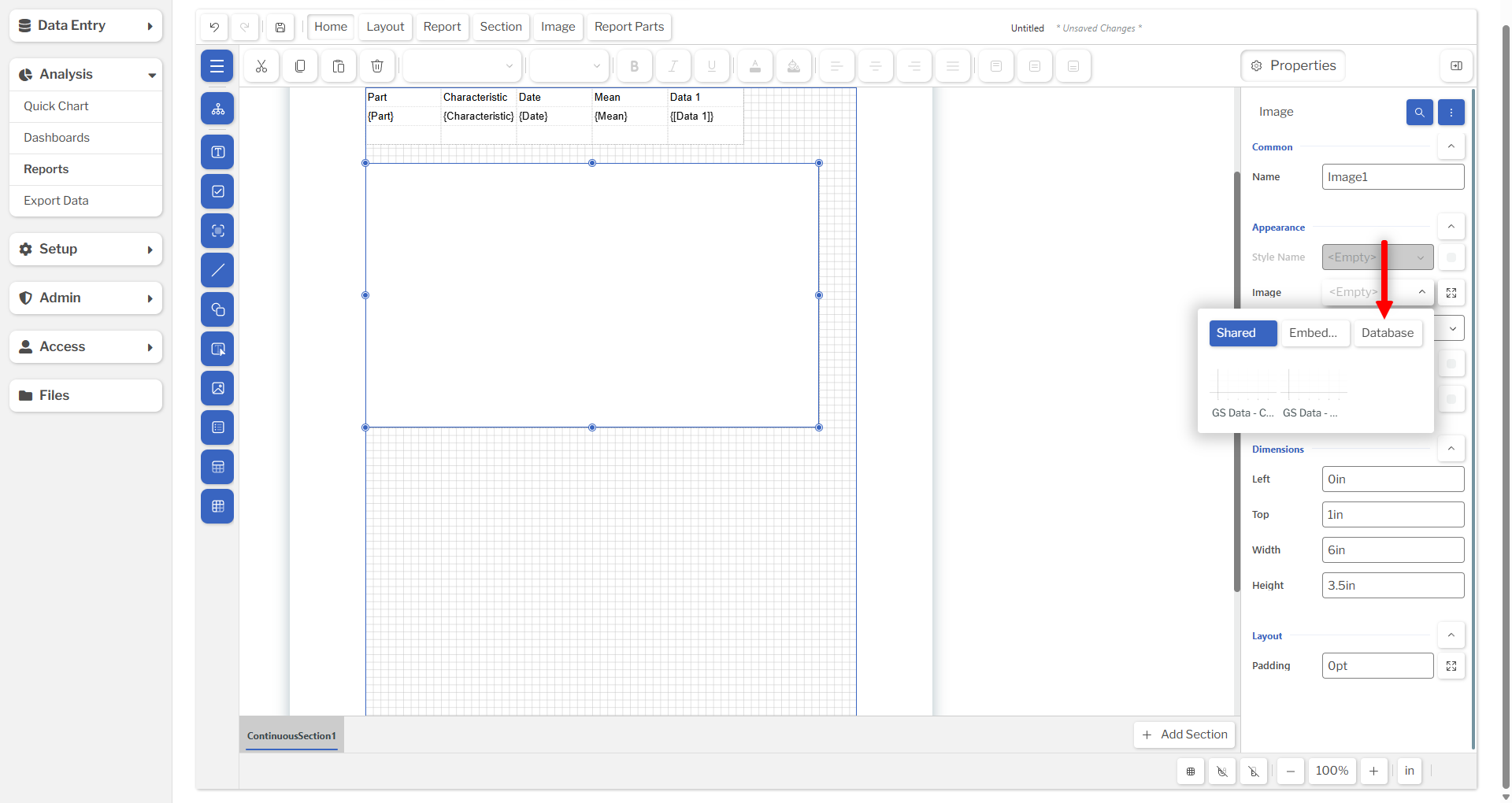 Selecting a Chart Image Selecting a Chart Image