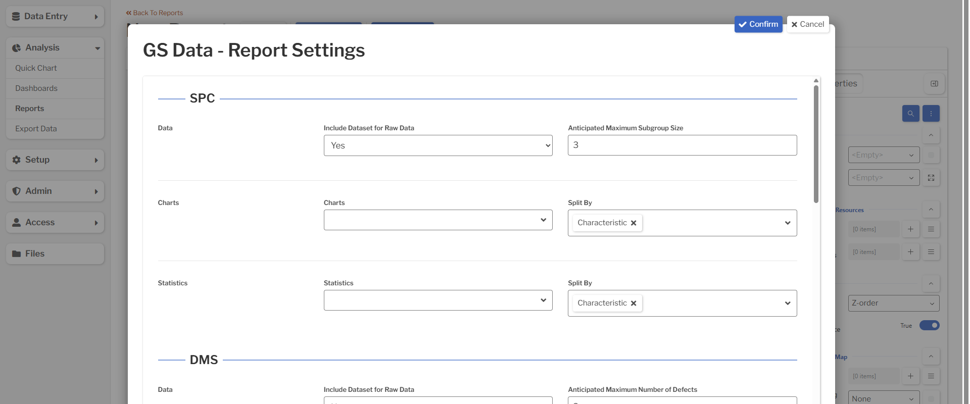 Retrieval Report Settings Retrieval-Report Settings